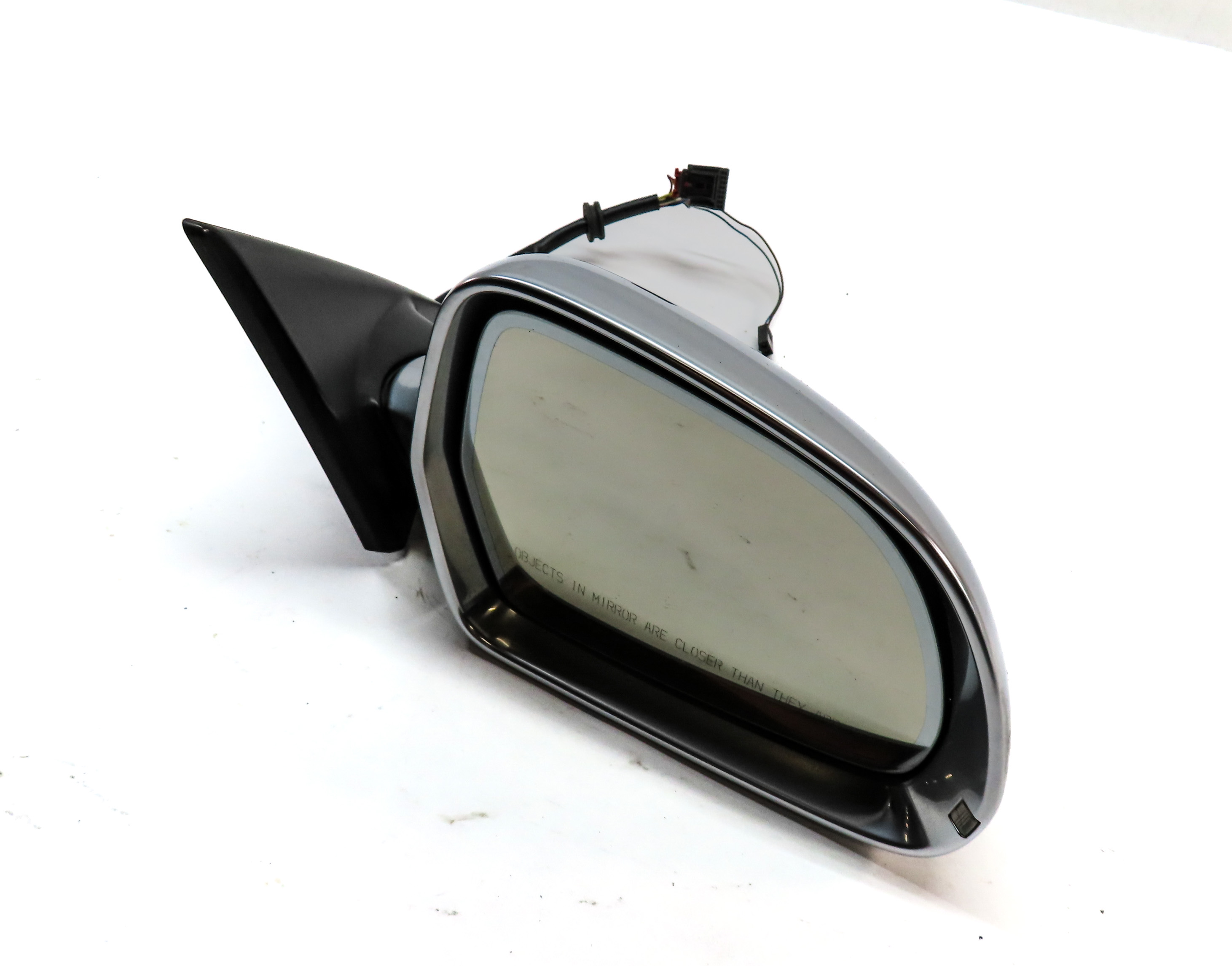 08-14 AUDI A5 S5 (B8 8T) RIGHT PASSENGER AUTODIM BLIND SPOT DOOR MIRROR ALUMINUM — exact item pictured